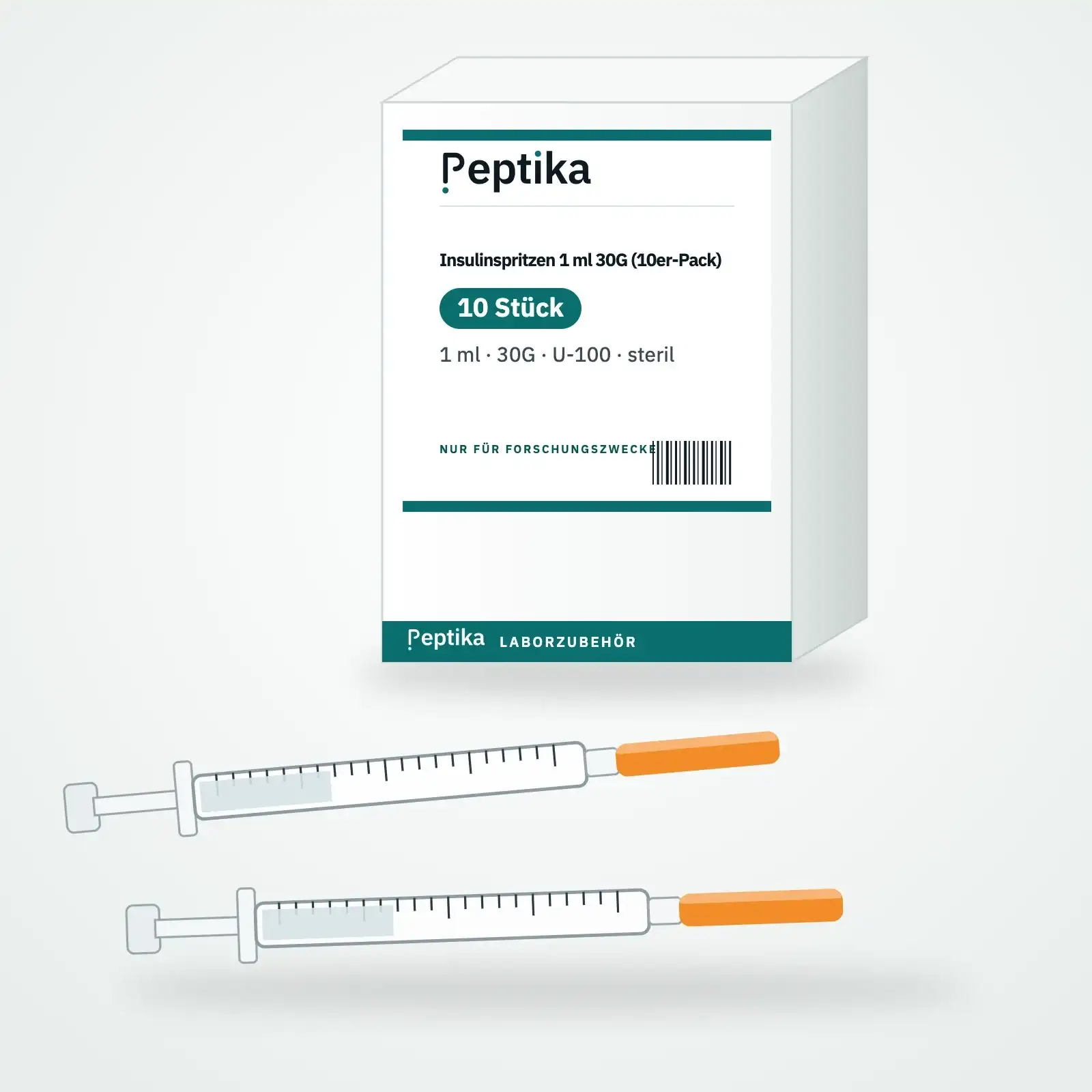 Insulinspritzen 1 ml 30G (10er-Pack) 10 Stück – Peptika