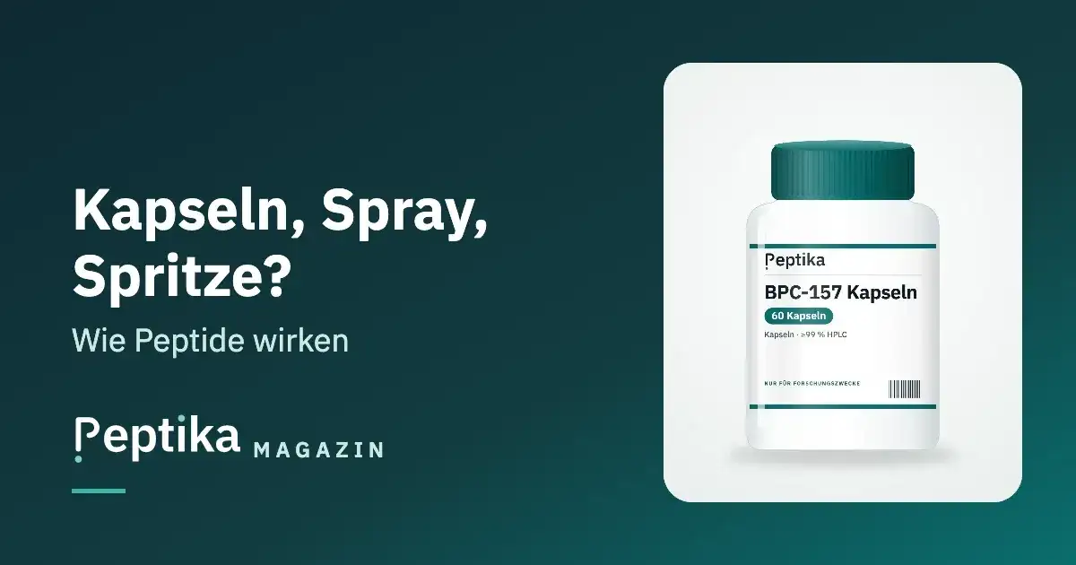 Peptide als Kapseln, Nasenspray oder Injektion: Was Studien zur Aufnahme zeigen